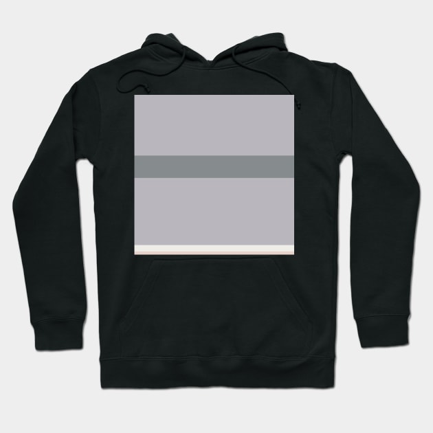 A sensational collection of Alabaster, Philippine Gray, Silver and Lotion Pink stripes. Hoodie by Sociable Stripes